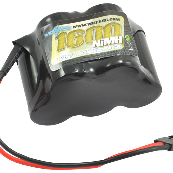 VZ0112 - VOLTZ 1600MAH 6.0V NIMH RX HUMP BATTERY W/ JR PLUG