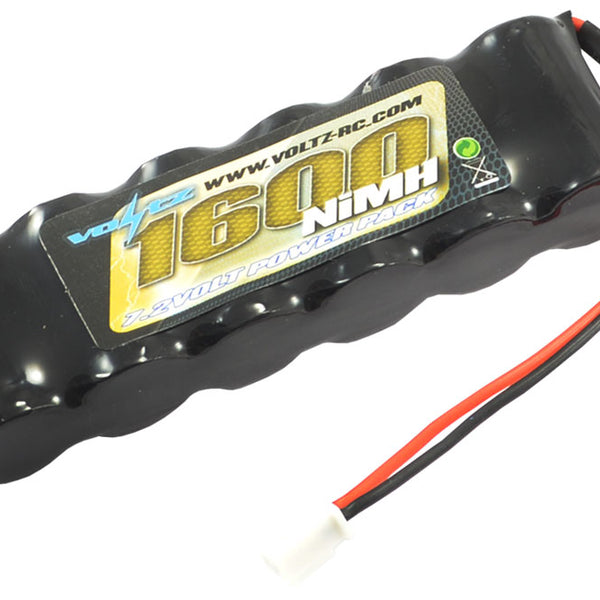 VZ0054 - VOLTZ 6 CELL 1600MAH 7.2V NIMH STRAIGHT PACK(18T) BATTERY W/MICRO CONNECTOR
