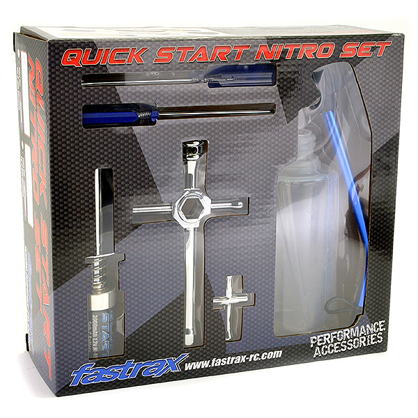 FAST692 FASTRAX NITRO STARTER SET (UK PLUG) WITH 3000MAH GLOW STARTER