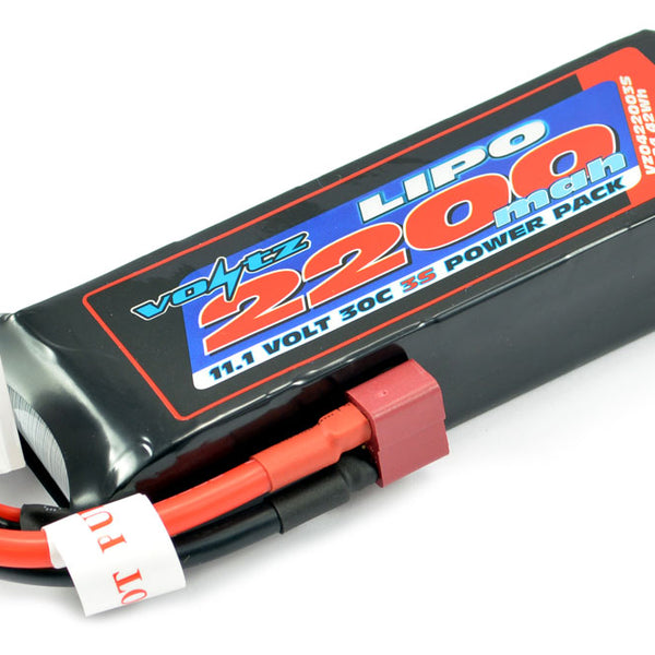 VZ0422003S - VOLTZ 2200MAH 3S 11.1V 30C LIPO BATTERY