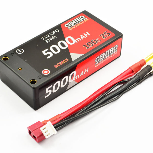C5015 Centro 2s 5000mAh 7.4v 100C Hard Case Shorty LiPo Battery