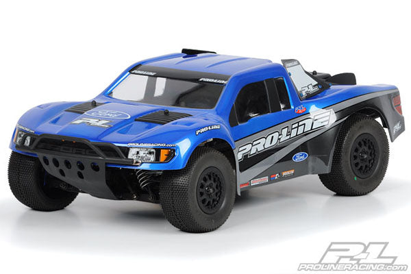 PL3366-17 - PRO-LINE PRE-CUT FLO-TEK FORD F-150 RAPTOR CLEAR BODYSHELL FOR SC10