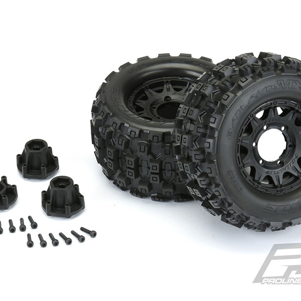 PL10125-10 PROLINE BADLANDS MX28 2.8" ALL TERRAIN TYRES BLK RAID WHEEL 6X30