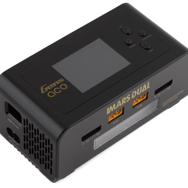 GEA200WDUAL-UB Gens Ace IMars Dual Port AC/DC Charger (6S/15A/100W x 2) (Black)