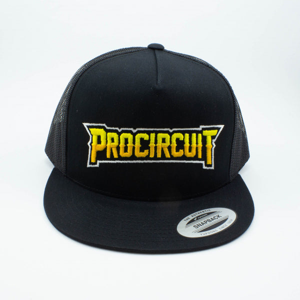 PC0014 PROCIRCUIT ORIGINAL SNAPBACK CLASSIC TRUCKER CAP BLACK
