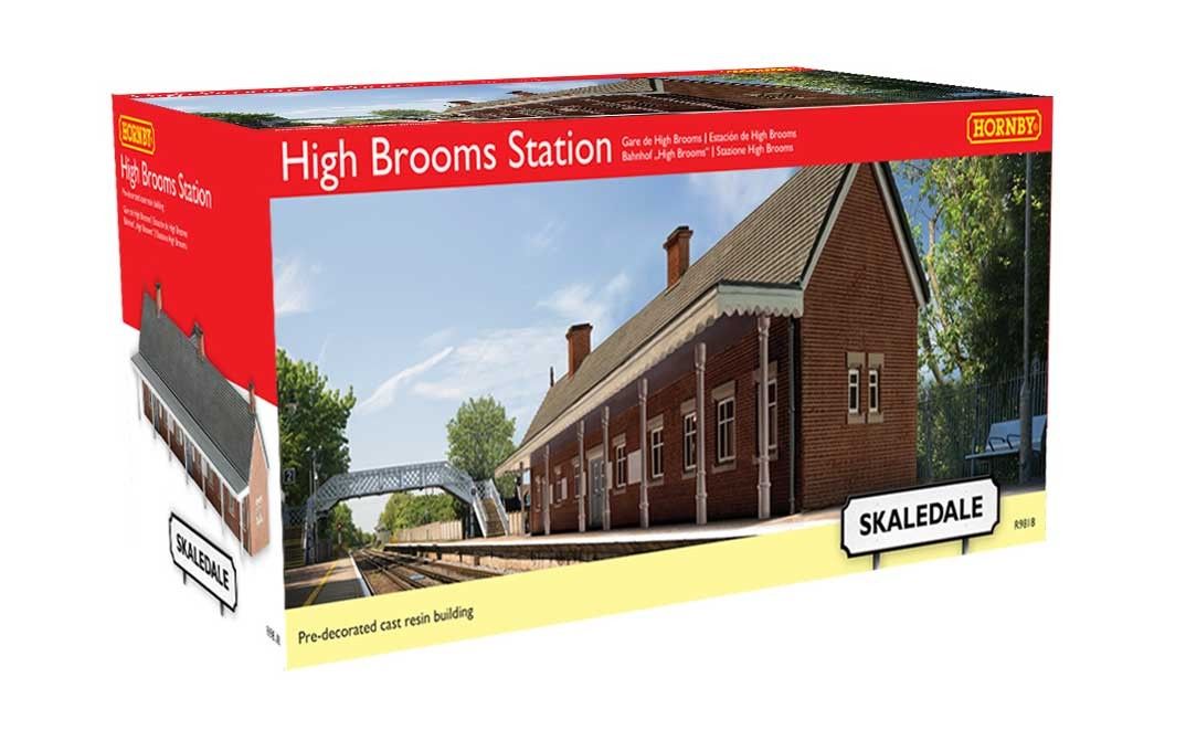 R9818 Hornby PREDECORATED CAST RESIN BUILDING HIGH BROOMS STATION