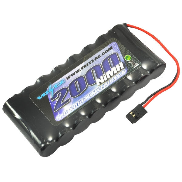 VZ0180 VOLTZ TX FLAT BATTERY 9.6V 2000MAH With Futaba Connector