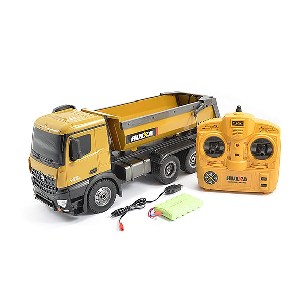 CY1573 HUINA RC TIPPER/DUMP TRUCK 2.4G 10CH WITH DIE CAST CAB, BUCKETS AND WHEELS