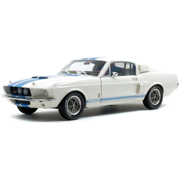SOL 1802901 Shelby Mustang GT500 White/Blue Stripes 1967