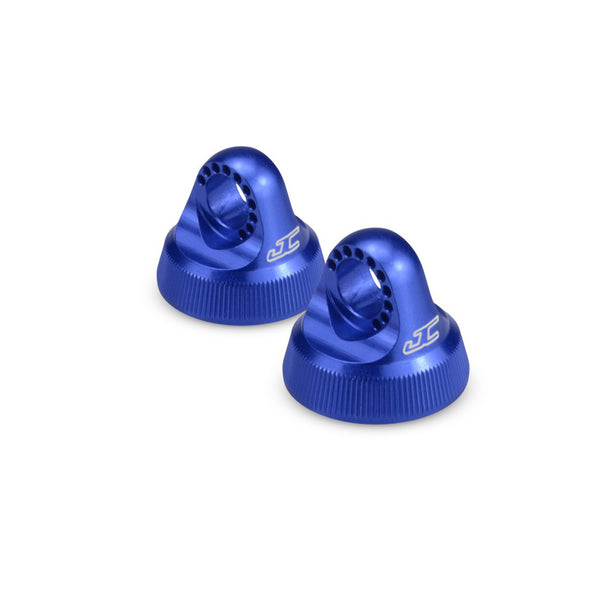 JCONCEPTS FIN, 12MM V2 SHOCK CAP BLUE/BLACK