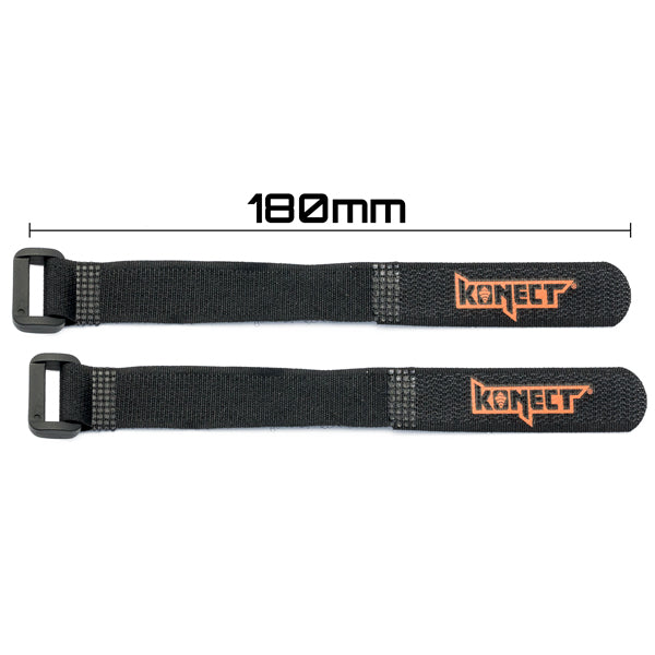 KN-LIPO-STRAP-180 Black 180mm LIPO Battery straps (2 pcs)