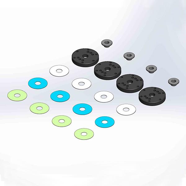 18410 MIP BYPASS1 PISTONS, 8-HOLE SET, 16MM, MUGEN 1/8TH