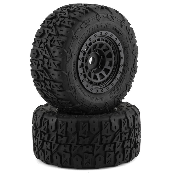 MTD1025 Method RC Terraform Belted Pre-Mount 1/8 Monster Truck Tires (Black) (2)