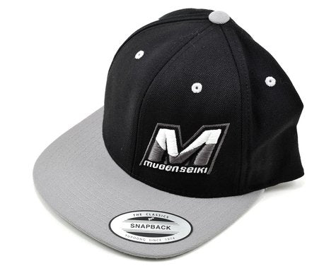 MUGM0511 MUGM0511 Mugen Seiki "M" Logo Flat Bill Hat (One Size Fits All) (Black/Silver)