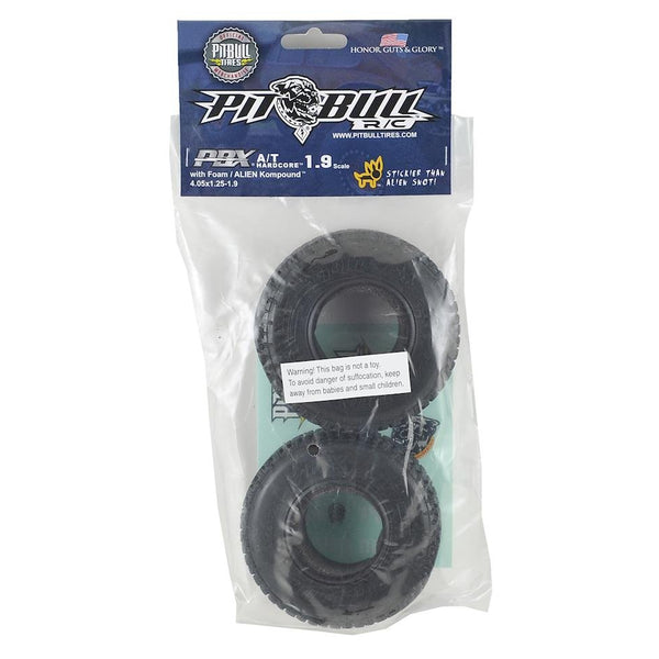 Pit Bull Tires PBX A/T Hardcore 1.9 Crawler Tire w/Foam (2) (Alien) PBTPB9010NK