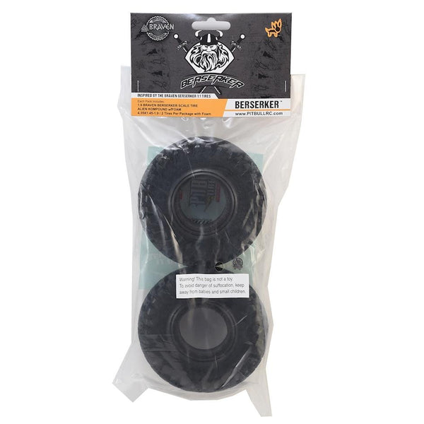 PB9017AK Pit Bull Tires Braven Berserker 1.9 Crawler Tire w/Foam (Alien)