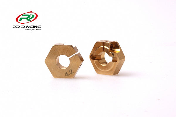 91440010 - Brass hex weighs Wheel Hex 12mm x 4.2mm (2)