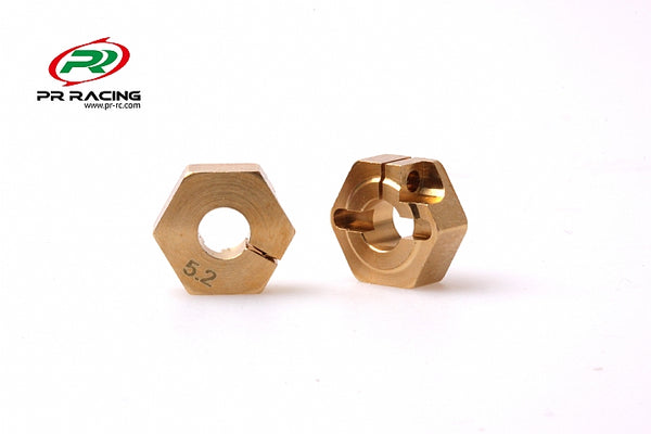 91440020 - Brass hex weighs Wheel Hex 12mm x 5.2mm (2)