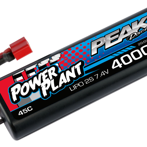 PEK00544 - POWER PLANT PEAK LIPO 2S-7.4V-4000-45C-DEANS 12AWG