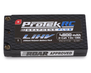 ProTek RC 2S 130C Low IR Si-Graphene + HV LCG Shorty LiPo Battery (7.6V/4800mAh) w/5mm Connectors PTK-5117-22
