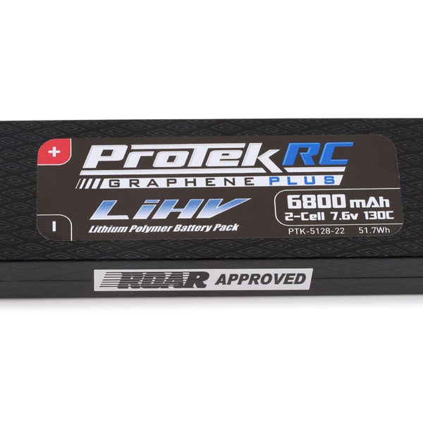 ProTek RC 2S 130C Low IR Si-Graphene + HV LCG LiPo Battery (7.6V/6800mAh) w/5mm Connectors PTK-5128-22