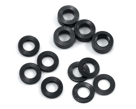 PTK-8370 ProTek RC Aluminum Ball Stud Washer Set (Black) (12) (0.5mm, 1.0mm & 2.0mm)