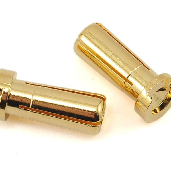 PTK-5045 ProTek RC Low Profile 5mm "Super Bullet" Solid Gold Connectors (2 Male)