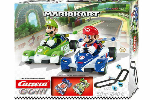 CARRERA GO! Mario Kart 5m 1:43 Slot Set Featuring Mario / Luigi