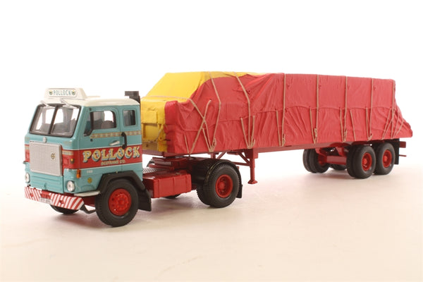 Corgi Collectables CC13107 Volvo F88 Sheeted flatbed trailer "Pollock Scotrans Ltd"