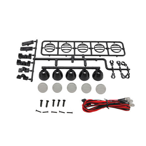 RC49306 RC PARTS 5-LED ROOF SPOTLIGHT KIT BLACK
