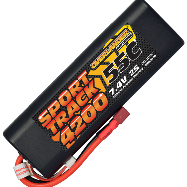 3140 4200MAH 7.4V 2S 55C HARD CASE SPORT TRACK LIPO BATTERY