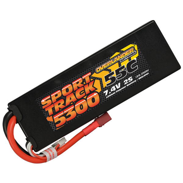 Overlander 3141 5300MAH 7.4V 2S 55C HARD CASE SPORT TRACK LIPO BATTERY