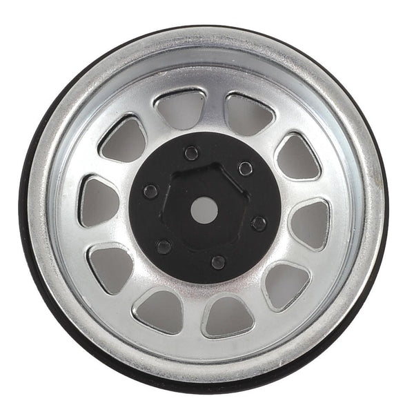 SSD00006 SSD RC 1.9” Steel 8 Spoke Beadlock Wheels (Silver) (2)