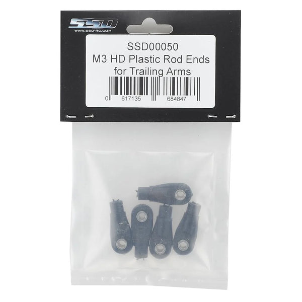 SSD00050  SSD RC M3 HD Plastic Trailing Arm Rod Ends (5)