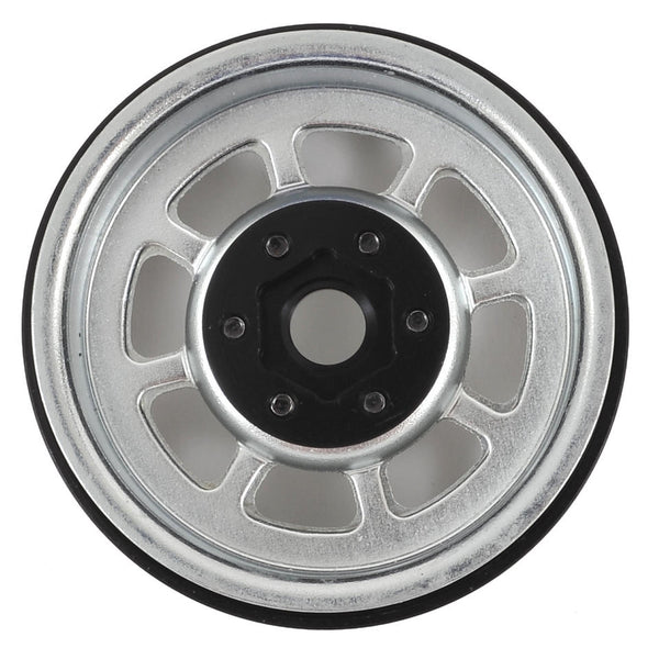 SSD00079 SSD RC Trail 1.9" Steel Beadlock Crawler Wheels (Silver) (2)