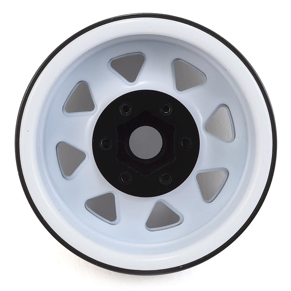SSD00251 SSD RC 1.9” Steel 8 Spoke Beadlock Wheels (White) (2)
