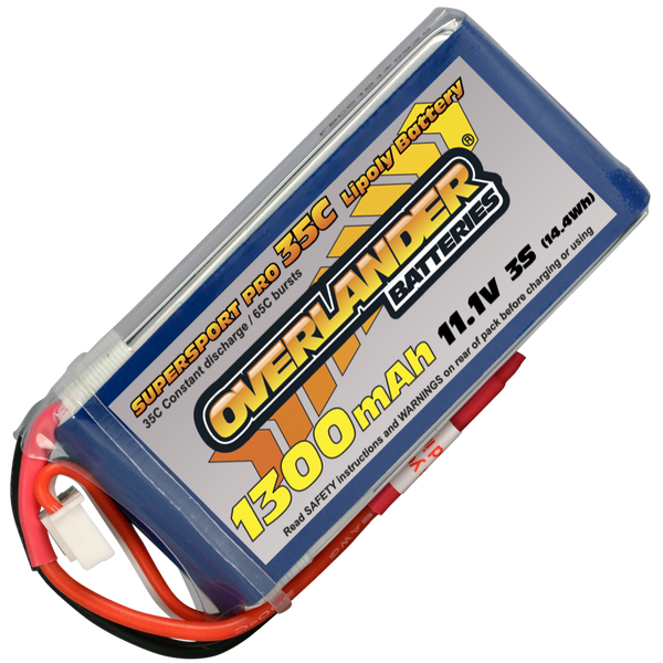 OVERLANDER 2563 1300MAH 11.1V 3S 35C SUPERSPORT PRO LIPO BATTERY
