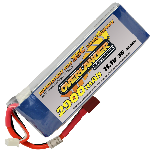 2804 OVERLANDER 2900MAH11.1V 3S35C SUPERSPORT LIPO (DEANS)
