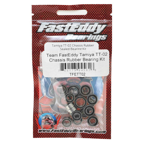 TFE411 FastEddy Tamiya TT-02 Chassis Rubber Bearing Kit