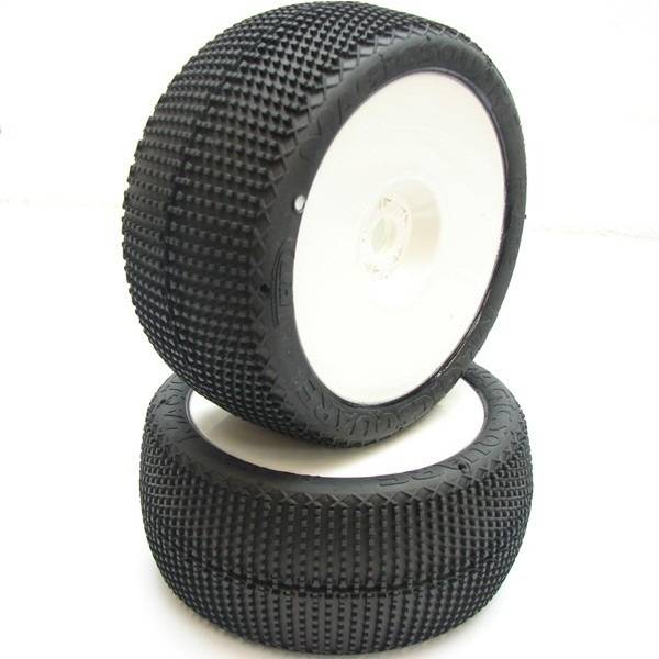 TP-3402-03-T4 TPRO Truggy Magic Square Super Soft Premounted (XR-T4) 1/8 Truggy Tyres -1pr