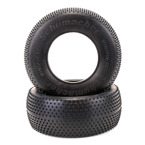 U6767 SCHUMACHER SHORT COURSE TYRE - MINI PIN - YELLOW (PR)