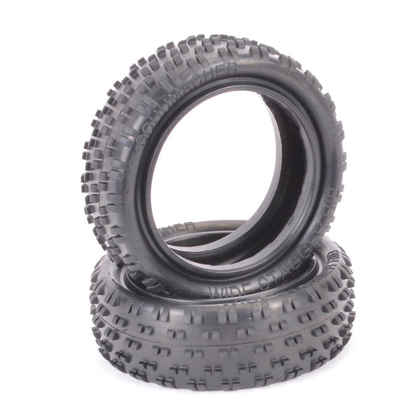 U6846 SCHUMACHER RC WIDE STAGGER RIB 1/10 BLUE (1Pair)