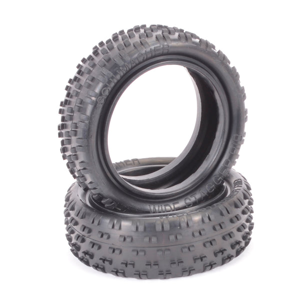 U6810 SCHUMACHER RC WIDE STAGGER RIB 1/10 YELLOW (1Pair)