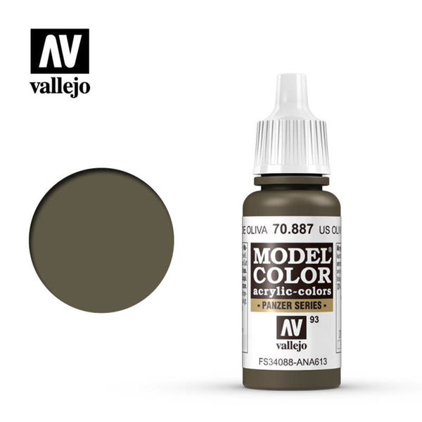 Vallejo Model Color Acrylic - US Olive Drab 70.887