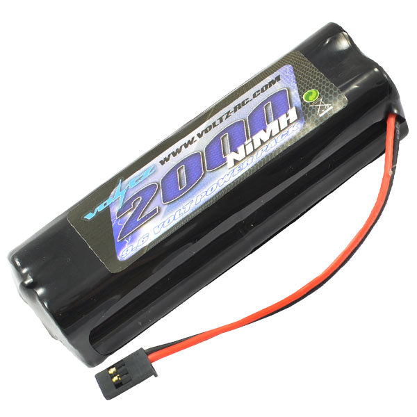 VOLTZ TX 9.6V 2000MAH NIMH SQUARE BATTERY PACK W/FUTABA CONNECTOR VZ0181