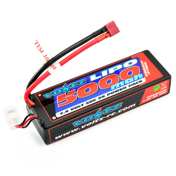 VZ0317 VOLTZ 5000MAH 2S 7.4V 50C HARDCASE LIPO STICK BATTERY PACK