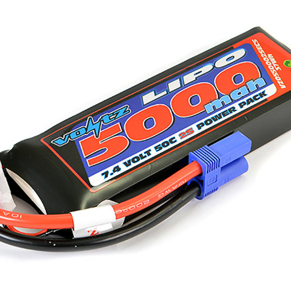 VZ0550002SEC5 Voltz 5000mAh 7.4v 50C LiPo Battery EC5