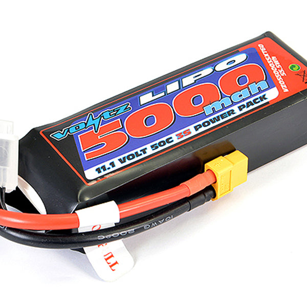 VZ0550003SXT60 Voltz 5000mAh 11.1v 50C LiPo Battery with XT60