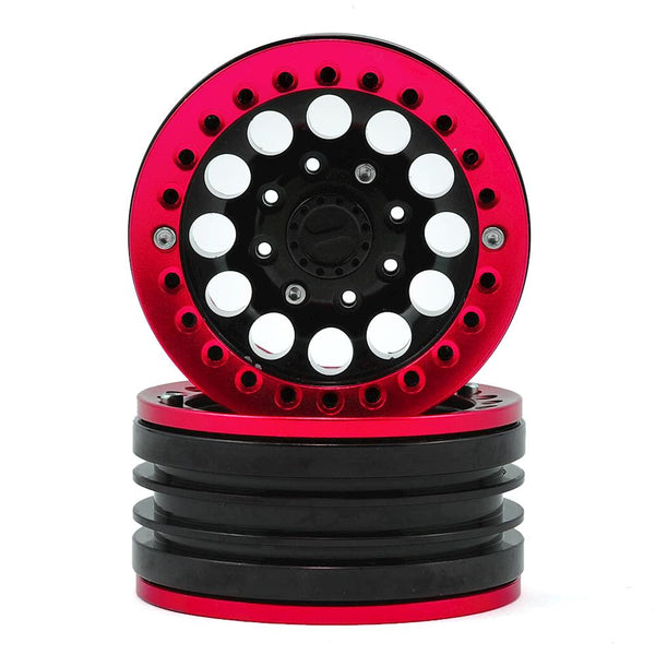 Xtra Speed 1.9 Aluminum Iron Clock Mass Beadlock Wheel (Red) (2) XTA-XS-59564RD