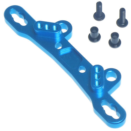 Yeah Racing Aluminum Front / Rear Damper Stay / Shock Tower For Tamiya TT02 #TT02-008BU